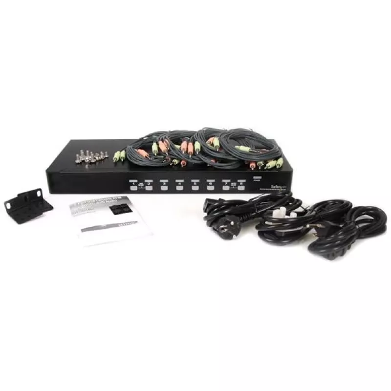 StarTech.com switch KVM USB VGA rackmount a 8 porte con audio (cavo audio incluso)