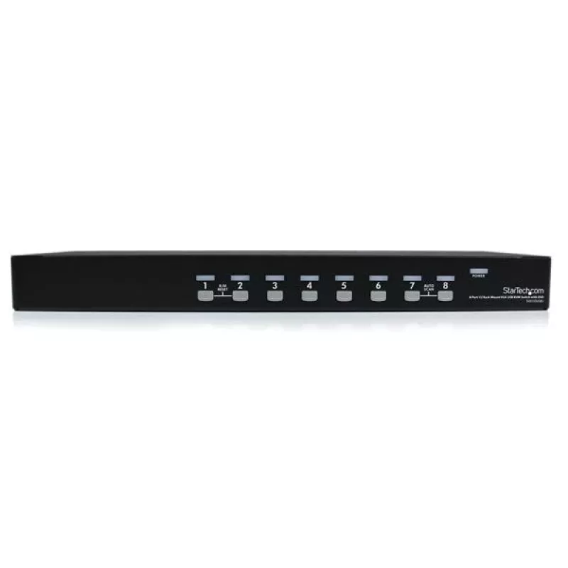 StarTech.com switch KVM USB rackmount 8 porte 1U con OSD, 1920 x 1440 pixel, montaggio a rack, 1U, nero