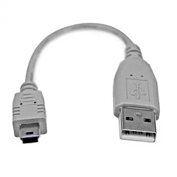 StarTech.com cavo Mini-USB 2.0 da 15 cm – A a Mini-B, 0,152 m, USB A, Mini-USB B, USB 2.0, maschio/maschio, grigio