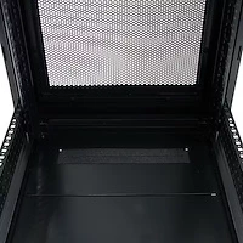 StarTech.com armadio rack server 25U a 4 montanti, armadio rack 19 pollici per dati con chiusura per computer/AV/attrezzature IT, rack per ufficio/rete domestica con ruote e guide di montaggio regolabili