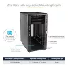 StarTech.com armadio rack server 25U a 4 montanti, armadio rack 19 pollici per dati con chiusura per computer/AV/attrezzature IT, rack per ufficio/rete domestica con ruote e guide di montaggio regolabili