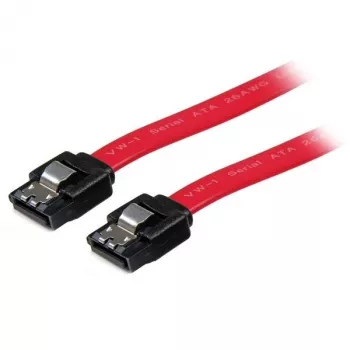 StarTech.com cavo SATA a SATA con blocco da 20,3 cm – F/F, 0,2032 m, SATA III, SATA 7 pin, SATA 7 pin, maschio/maschio, rosso