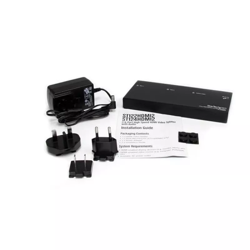 StarTech.com splitter HDMI a 2 porte e amplificatore di segnale, HDMI, 2x HDMI, 1920 x 1200 pixel, nero, acciaio, 15 m