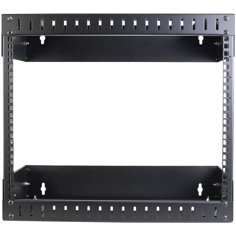 StarTech.com rack di rete a parete 8U 19 pollici – profondità regolabile 12–20 pollici rack server open-frame a 2 montanti per AV/dati/IT comunicazione/attrezzature informatiche/switch con gabbie e viti