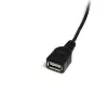 StarTech.com cavo Mini USB 2.0 da 1 ft - USB A a Mini B F/M, 0,3 m, USB A, Mini-USB B, maschio/femmina, 0,48 Gbit/s, nero