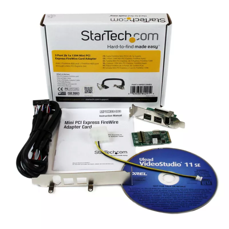 StarTech.com scheda adattatore FireWire Mini PCI Express 3 porte 2b 1a 1394