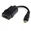 StarTech.com adattatore Micro HDMI a HDMI - video 4K 30Hz - dongle adattatore/cavo convertitore robusto High Speed Micro HDMI Type-D a HDMI 1.4 - monitor, TV e display Ultra HD HDMI - nero/argento