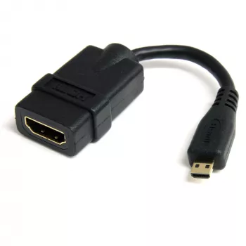 StarTech.com adattatore Micro HDMI a HDMI - video 4K 30Hz - dongle adattatore/cavo convertitore robusto High Speed Micro HDMI Type-D a HDMI 1.4 - monitor, TV e display Ultra HD HDMI - nero/argento