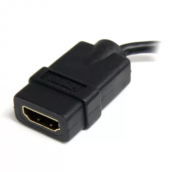 StarTech.com adattatore Micro HDMI a HDMI - video 4K 30Hz - dongle adattatore/cavo convertitore robusto High Speed Micro HDMI Type-D a HDMI 1.4 - monitor, TV e display Ultra HD HDMI - nero/argento