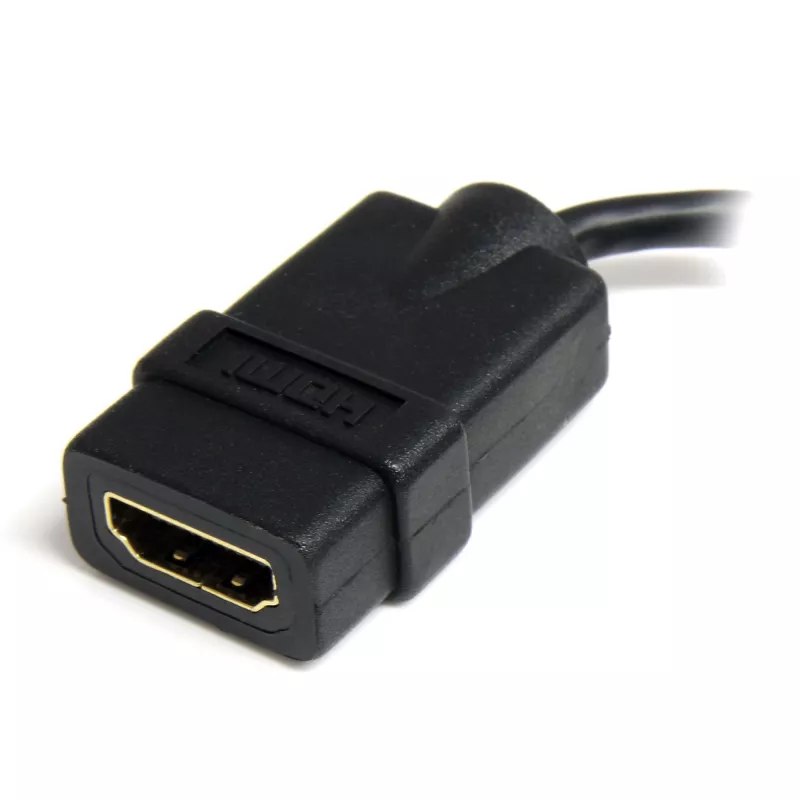 StarTech.com adattatore Micro HDMI a HDMI - video 4K 30Hz - dongle adattatore/cavo convertitore robusto High Speed Micro HDMI Type-D a HDMI 1.4 - monitor, TV e display Ultra HD HDMI - nero/argento