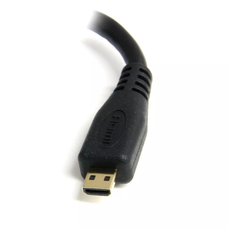 StarTech.com adattatore Micro HDMI a HDMI - video 4K 30Hz - dongle adattatore/cavo convertitore robusto High Speed Micro HDMI Type-D a HDMI 1.4 - monitor, TV e display Ultra HD HDMI - nero/argento