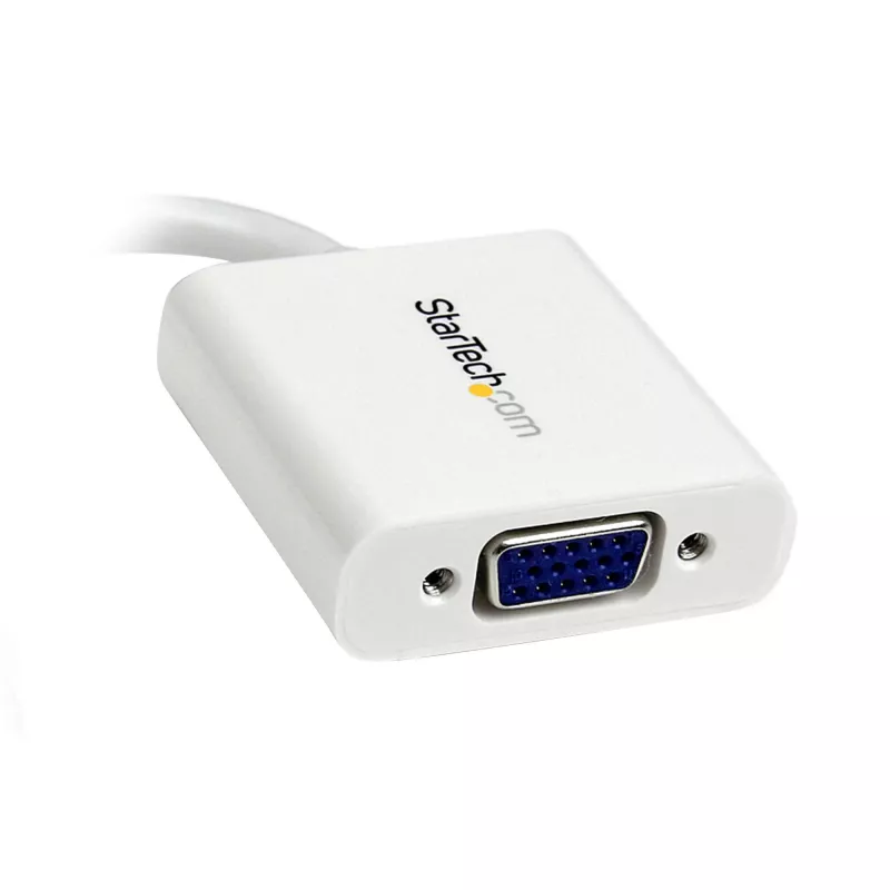 StarTech.com adattatore da Mini DisplayPort a VGA - convertitore attivo da Mini DP a VGA - video 1080p - da Mac/PC mDP o Thunderbolt 1/2 a monitor/proiettore/display VGA - dongle da mDP 1.2 a VGA - bianco
