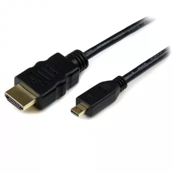 StarTech.com cavo da Micro HDMI a HDMI da 1m con Ethernet - video 4K 30Hz - cavo adattatore/convertitore robusto da Micro HDMI Type-D a HDMI 1.4 High Speed - monitor/TV/display HDMI UHD - M/M