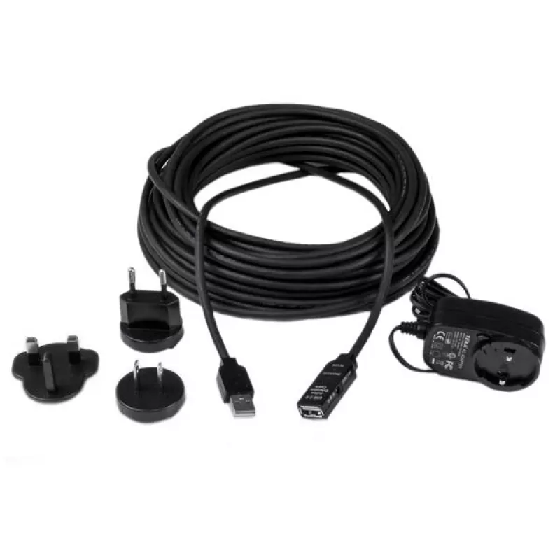 StarTech.com cavo di prolunga attivo USB 2.0 da 15m - M/F, 15 m, USB A, USB A, USB 2.0, maschio/femmina, nero