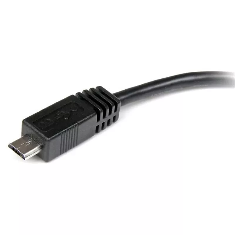StarTech.com cavo adattatore da Micro-USB a Mini-USB da 15 cm M/F, 0,15 m, Mini-USB B, Micro-USB A, maschio/femmina, nero