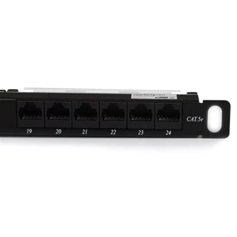 StarTech.com patch panel Cat5e a 24 porte 0.5U – patch panel RJ45 Ethernet rackmount Cat 5e 110