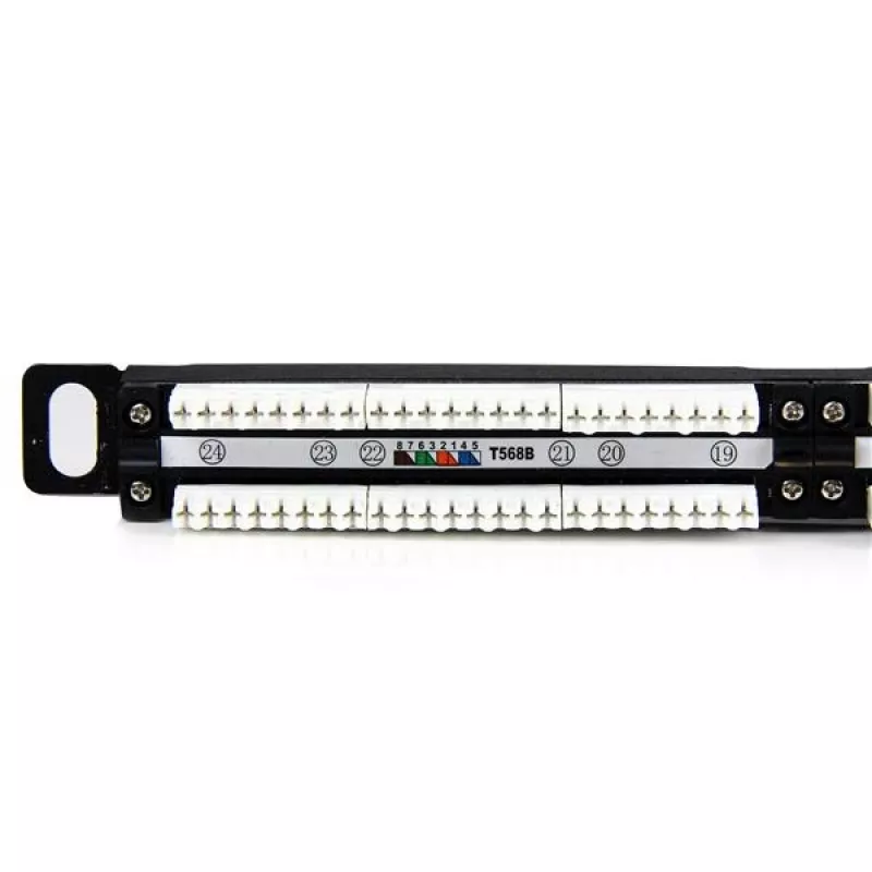 StarTech.com patch panel Cat5e a 24 porte 0.5U – patch panel RJ45 Ethernet rackmount Cat 5e 110