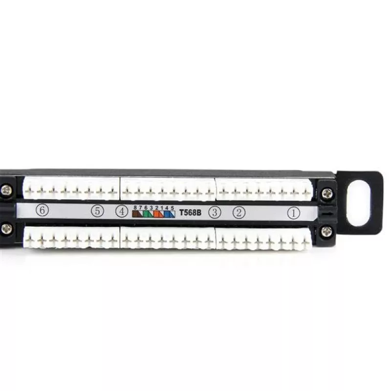 StarTech.com patch panel Cat5e a 24 porte 0.5U – patch panel RJ45 Ethernet rackmount Cat 5e 110