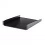 StarTech.com ripiano per rack server 2U – ripiano universale a sbalzo per montaggio rack per rack e armadio per apparecchiature di rete da 19 pollici – acciaio ad alta portata – portata 22,6 kg – ripiano profondo 22 pollici, nero