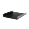 StarTech.com ripiano per rack server 2U – ripiano universale a sbalzo per montaggio rack per rack e armadio per apparecchiature di rete da 19 pollici – acciaio ad alta portata – portata 22,6 kg – ripiano profondo 22 pollici, nero