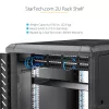 StarTech.com ripiano per rack server 2U – ripiano universale a sbalzo per montaggio rack per rack e armadio per apparecchiature di rete da 19 pollici – acciaio ad alta portata – portata 22,6 kg – ripiano profondo 22 pollici, nero