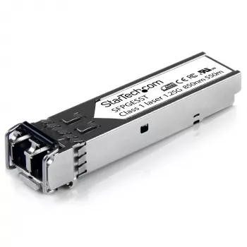 StarTech.com modulo SFP compatibile Cisco SFP-GE-S – 1000BASE-SX – ricetrasmettitore in fibra ottica multimodale MMF 1GbE – SFP Gigabit Ethernet 1GE – LC 550m – 850nm – DDM Cisco IE3400, IE3300, IE3200