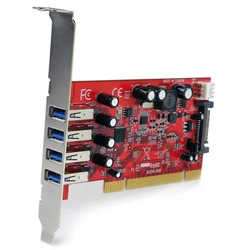 StarTech.com scheda adattatore PCI USB 3.0 a 4 porte con connettore di alimentazione SATA/SP4