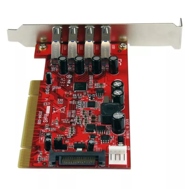 StarTech.com scheda adattatore PCI USB 3.0 a 4 porte con connettore di alimentazione SATA/SP4