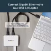 StarTech.com adattatore di rete USB 3.0 a Gigabit Ethernet NIC con hub a 3 porte – bianco