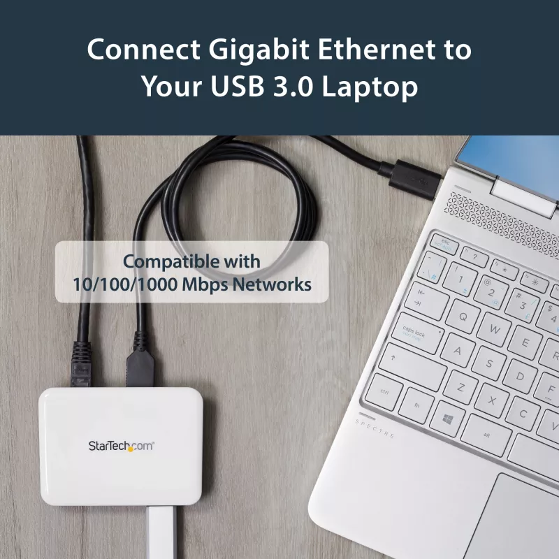 StarTech.com adattatore di rete USB 3.0 a Gigabit Ethernet NIC con hub a 3 porte – bianco