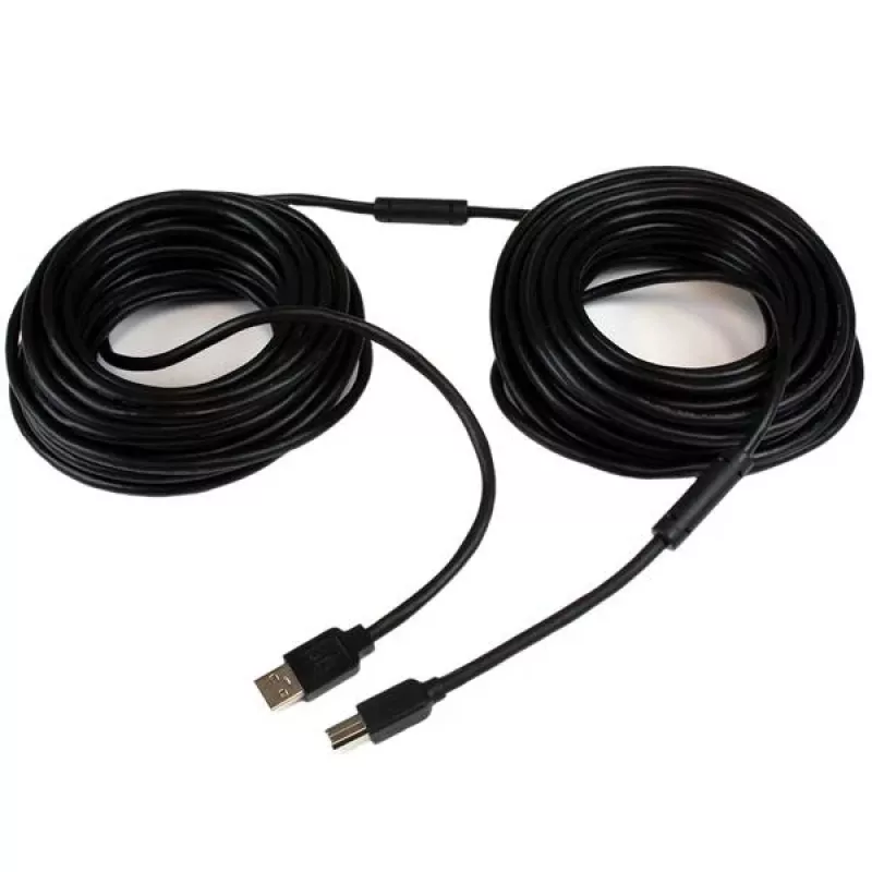 StarTech.com cavo attivo USB 2.0 A a B da 20 m, cavo USB lungo, cavo USB per stampante, 1x USB A (M), 1x USB B (M), nero