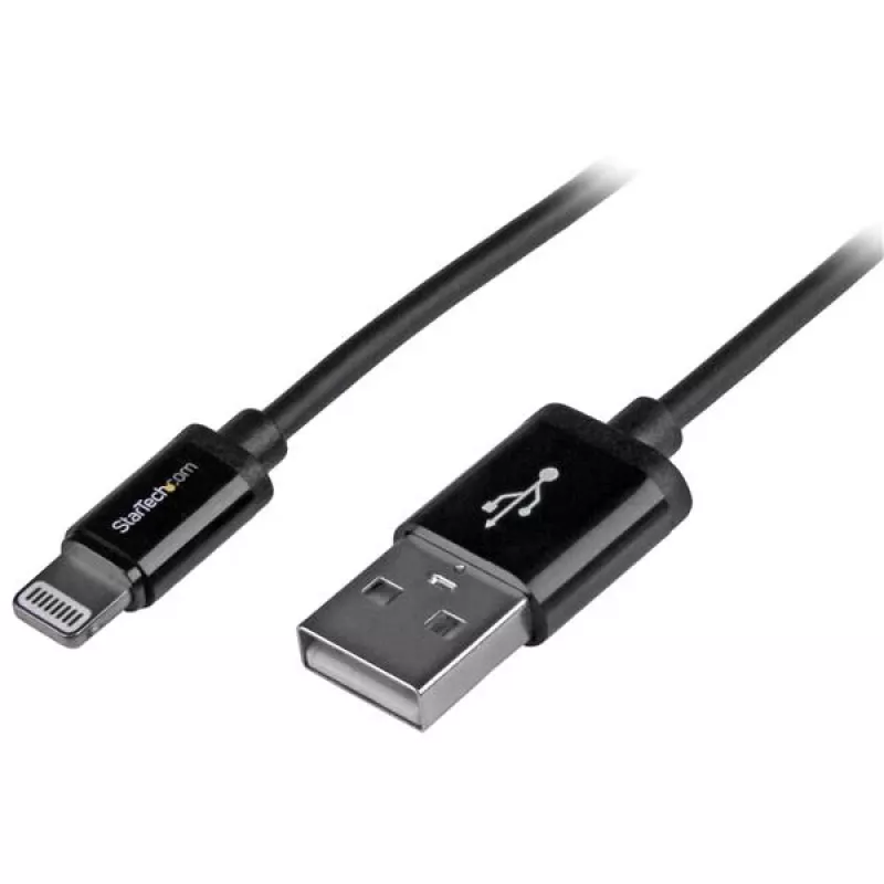 StarTech.com cavo USB a Lightning da 1 m – cavo di ricarica per iPhone/iPad/iPod – cavo Lightning a USB ad alta velocità – certificato Apple MFi – nero