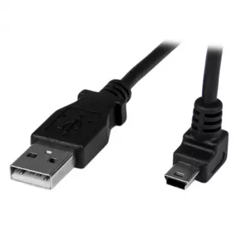 StarTech.com cavo Mini-USB da 1 m – A a Mini-B ad angolo verso l'alto, 1 m, USB A, Mini-USB B, USB 2.0, maschio/maschio, nero