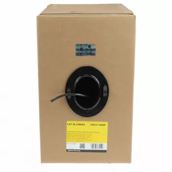 StarTech.com cavo Ethernet Cat 5e in bobina – 304,8 m – massiccio – certificato CMR – nero – conforme TAA