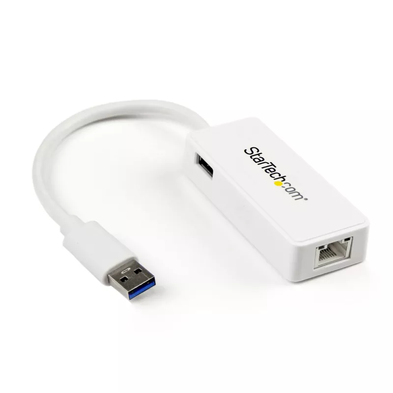 StarTech.com adattatore di rete USB 3.0 a Gigabit Ethernet NIC con porta USB – bianco