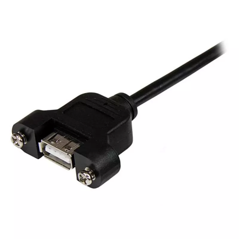 StarTech.com cavo USB per montaggio a pannello da 3 ft A ad A – F/M, 0,9 m, USB A, USB A, USB 2.0, nero