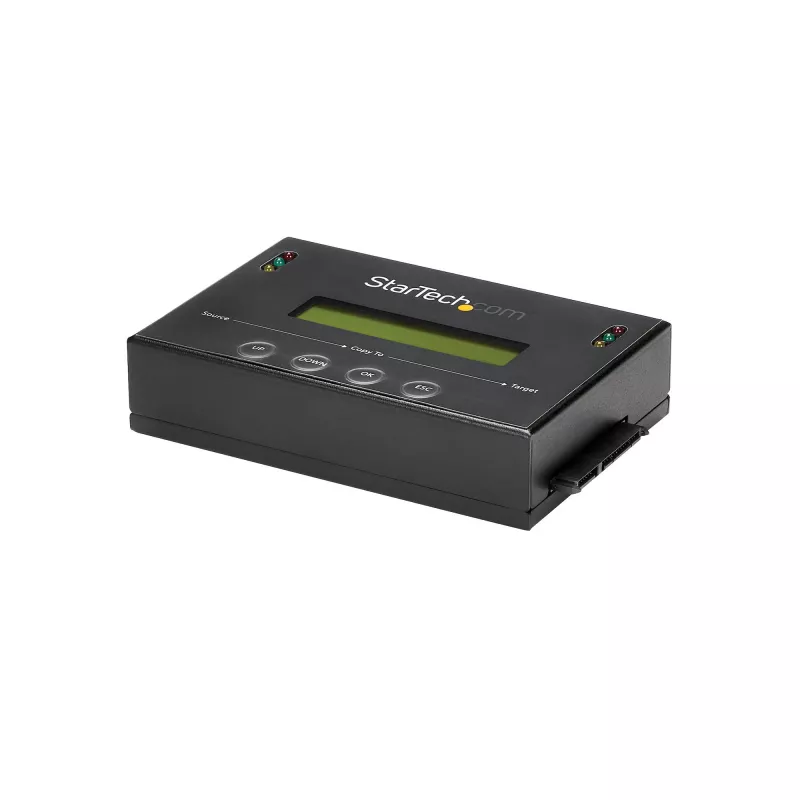 StarTech.com duplicatore e cancellatore di dischi fisso standalone 1:1, clonatore e cancellatore SATA HDD/SSD, display LCD, conforme TAA, indipendente dal sistema operativo