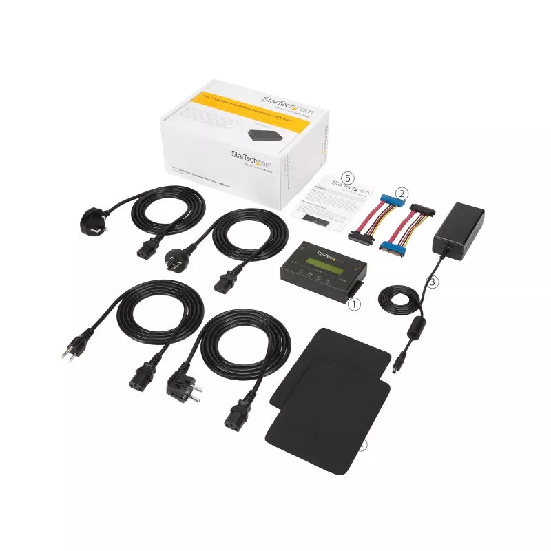 StarTech.com duplicatore e cancellatore di dischi fisso standalone 1:1, clonatore e cancellatore SATA HDD/SSD, display LCD, conforme TAA, indipendente dal sistema operativo