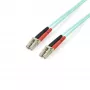 StarTech.com cavo in fibra ottica multimodale OM3 LC/UPC a LC/UPC da 3 m (10ft), cavo in fibra zipcord full duplex 50/125µm, 100G, bassa attenuazione di inserzione, cavo jumper in fibra LSZH