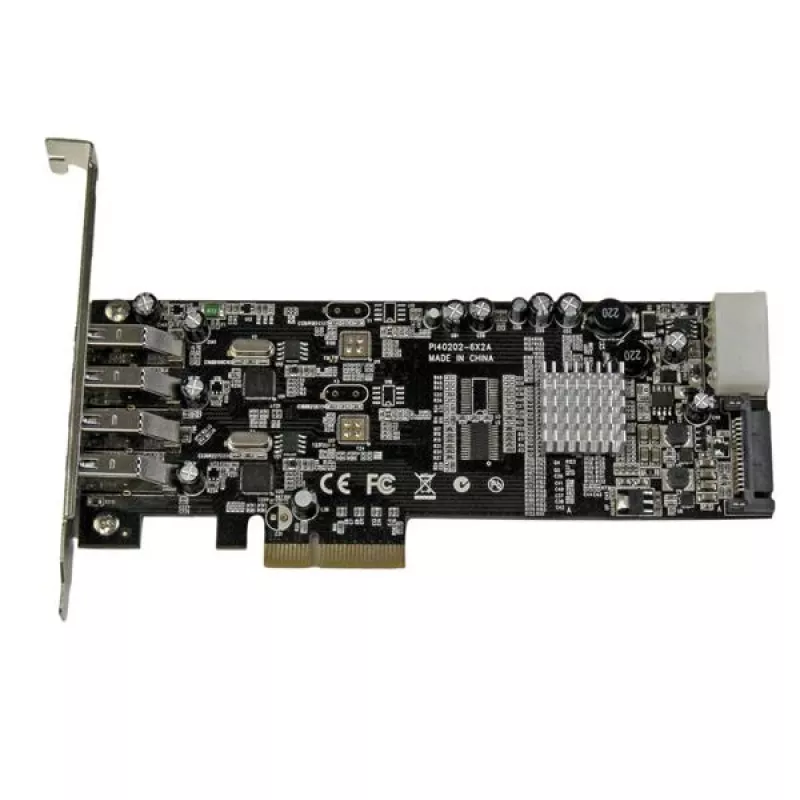 StarTech.com scheda adattatore PCI Express (PCIe) 4 porte SuperSpeed USB 3.0 con 2 canali dedicati da 5 Gbit/s – UASP – alimentazione SATA / LP4