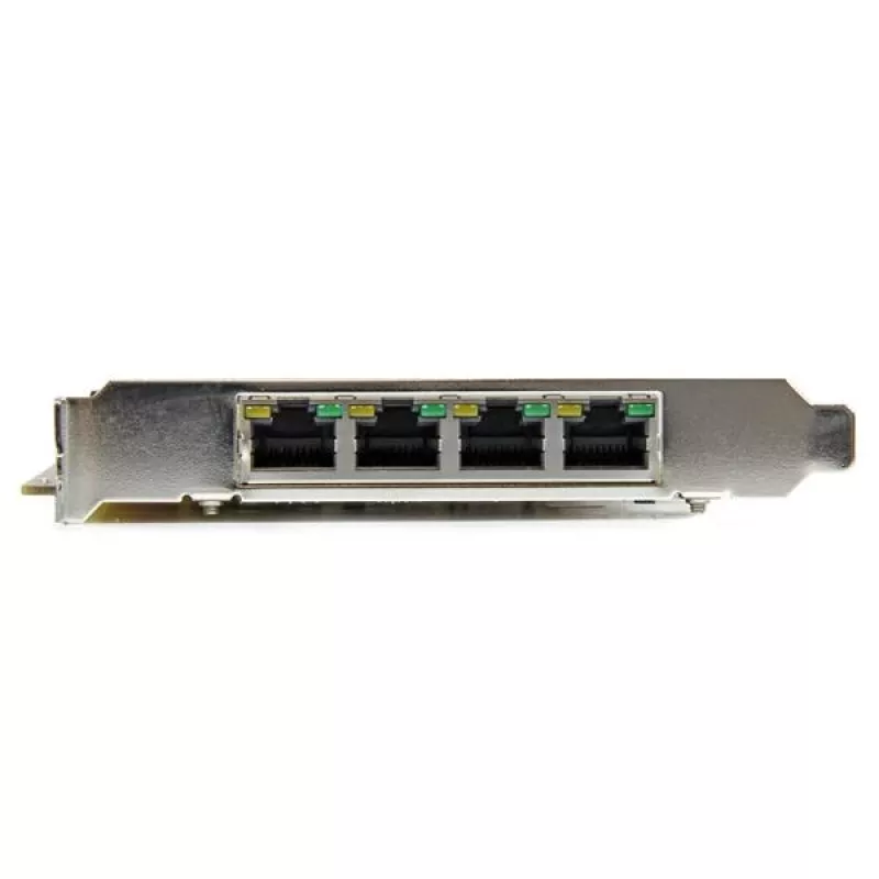 StarTech.com Scheda di rete PCIe Gigabit Power over Ethernet a 4 porte – NIC PCI Express PSE / PoE – TAA