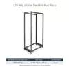 StarTech.com Rack server open-frame mobile a 4 montanti 42U, rack di rete a 19 pollici a quattro montanti con ruote, rack mobile con profondità regolabile per apparecchiature informatiche/AV/dati/IT – ruote, piedini livellanti o montaggio a pavimento