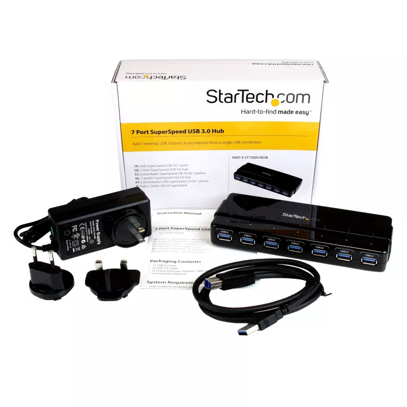 StarTech.com Hub USB 3.0 a 7 porte - Desktop~Hub USB 3.0 a 7 porte (5Gbps) - Desktop