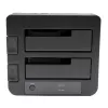StarTech.com Docking station per disco fisso dual-bay USB 3.0 / eSATA a SATA, dock per disco fisso USB, docking station esterna per SSD/HDD SATA I/II/III da 2,5/3,5