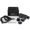 StarTech.com Docking station per disco fisso dual-bay USB 3.0 / eSATA a SATA, dock per disco fisso USB, docking station esterna per SSD/HDD SATA I/II/III da 2,5/3,5
