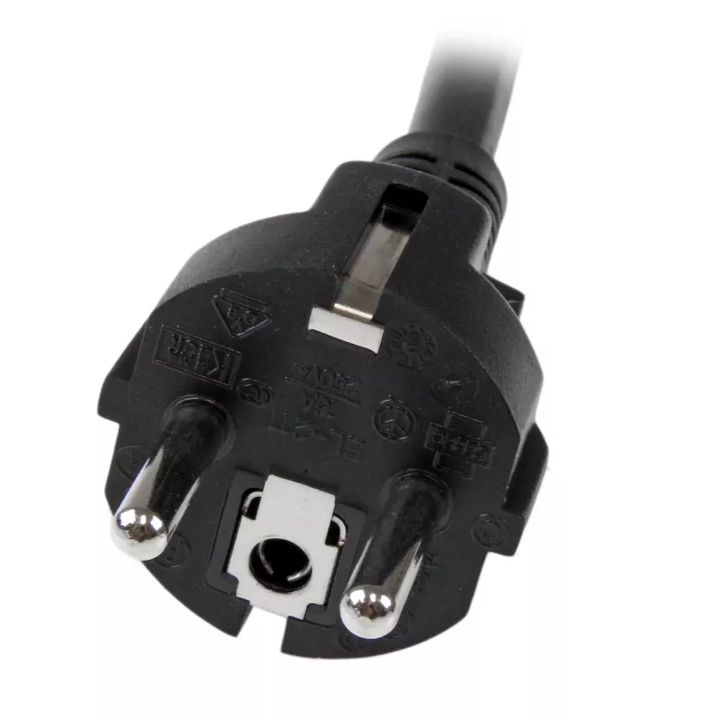 StarTech.com Cavo di alimentazione per computer da 2m (6ft), 16AWG, EU Schuko a C19, 16A 250V, cavo di rete AC sostitutivo nero, cavo di alimentazione per stampante, cavo di alimentazione per PC, cavo di alimentazione per monitor – certificato UL