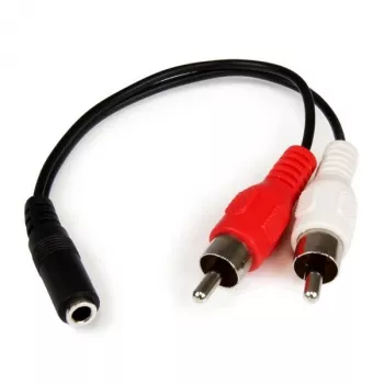 StarTech.com Cavo audio stereo da 15 cm – connettore femmina jack 3,5 mm a 2x connettore maschio RCA