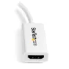 StarTech.com Adattatore Mini DisplayPort a HDMI - Convertitore video attivo mDP a HDMI - 4K 30Hz - Mini DP o Thunderbolt 1/2 Mac/PC a monitor/TV/display HDMI - Dongle adattatore mDP 1.2 a HDMI - Bianco