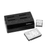 StarTech.com Docking station per disco fisso USB 3.0 SATA a 4 vani, dock per disco fisso USB, docking station esterna per SSD/HDD SATA III da 2,5/3,5 pollici, vano disco hot-swap, caricamento dall'alto