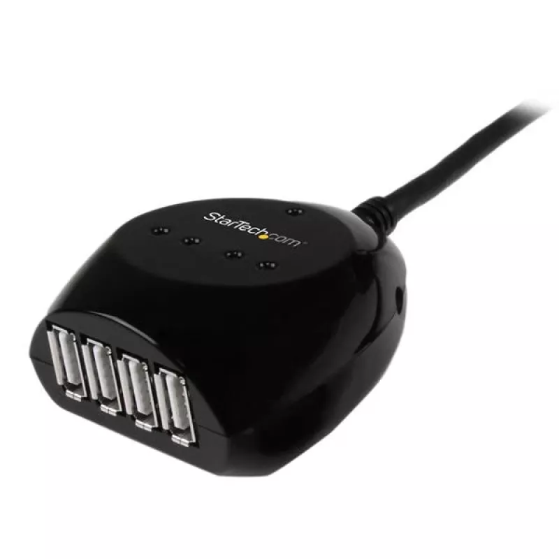 StarTech.com Cavo USB 2.0 attivo da 15 m con hub a 4 porte, USB 2.0, 480 Mbit/s, nero, 15 m, 110 – 240 V, 5 V